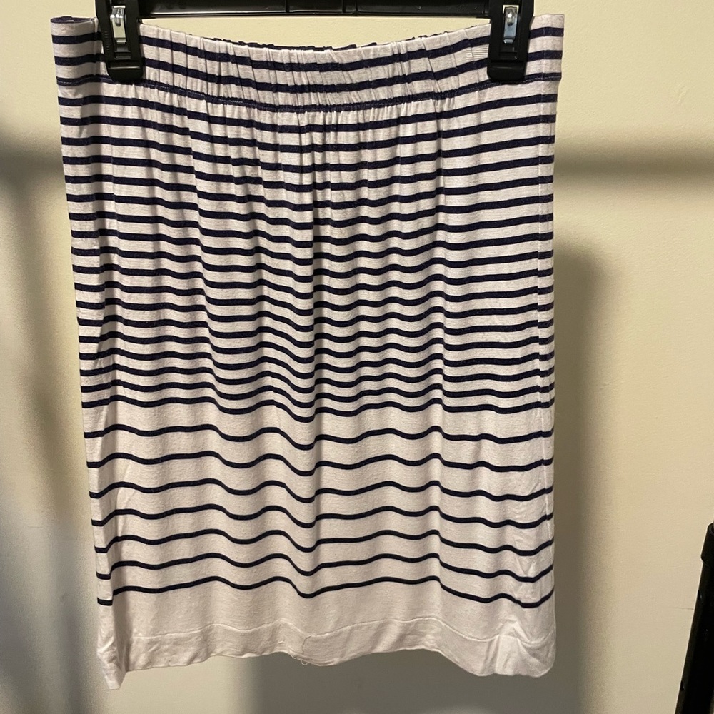 LOFT | Blue striped skirt